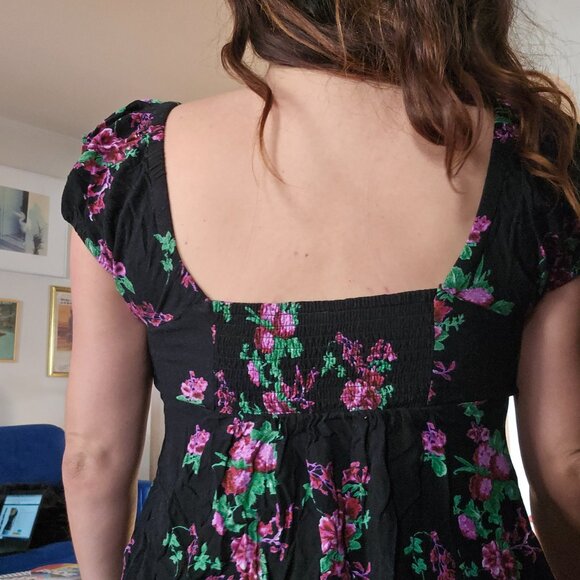 Free People Close To You floral smocked back blouse - Picture 2 of 6
